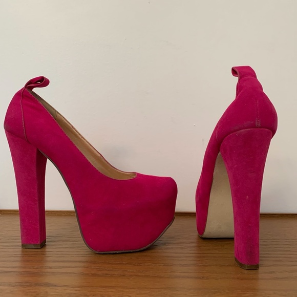 Luichiny Hot PINK HIGH HEEL Platform Shoe Sz 8 - Picture 4 of 9
